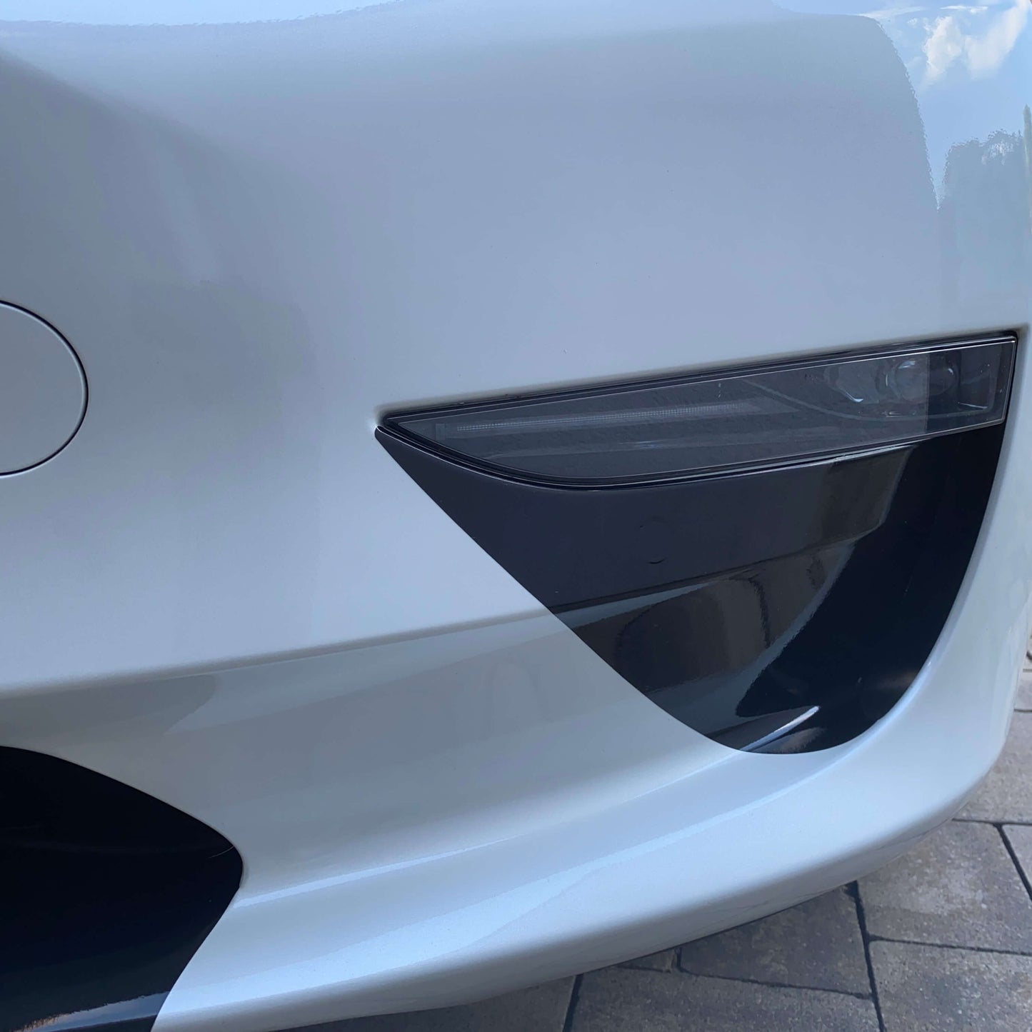 Sportmodus Frontstoßstange M3 - tunedeinenTesla Schwarz glänzend